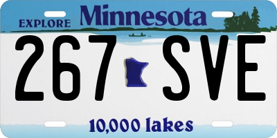 MN license plate 267SVE