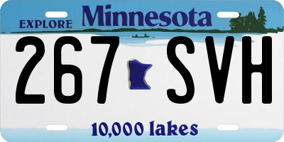 MN license plate 267SVH