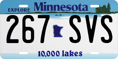 MN license plate 267SVS