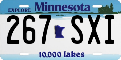 MN license plate 267SXI