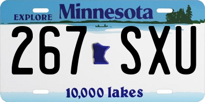 MN license plate 267SXU
