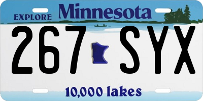 MN license plate 267SYX