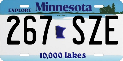 MN license plate 267SZE