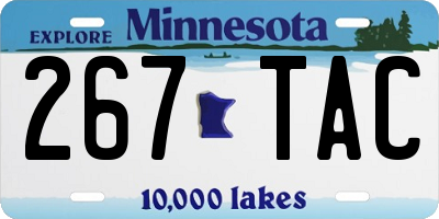 MN license plate 267TAC