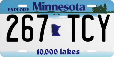 MN license plate 267TCY