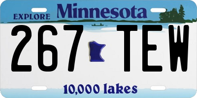 MN license plate 267TEW