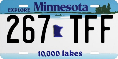 MN license plate 267TFF