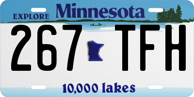 MN license plate 267TFH