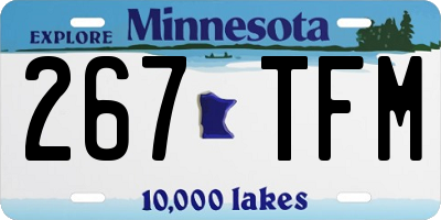 MN license plate 267TFM
