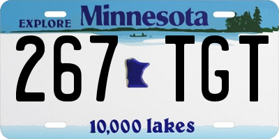 MN license plate 267TGT
