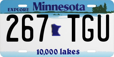 MN license plate 267TGU