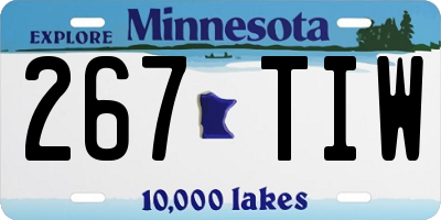 MN license plate 267TIW