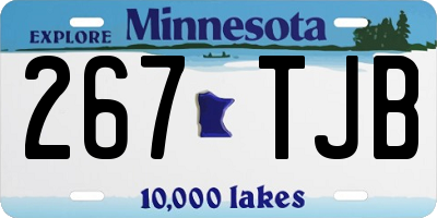 MN license plate 267TJB