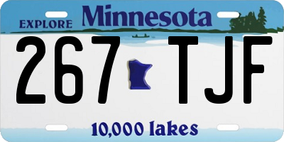 MN license plate 267TJF