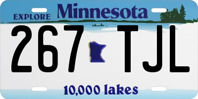 MN license plate 267TJL