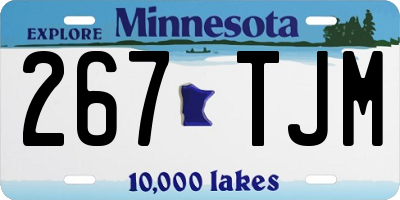 MN license plate 267TJM