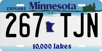 MN license plate 267TJN