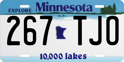 MN license plate 267TJO