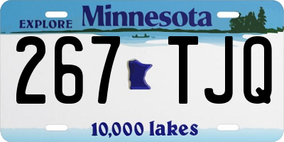 MN license plate 267TJQ