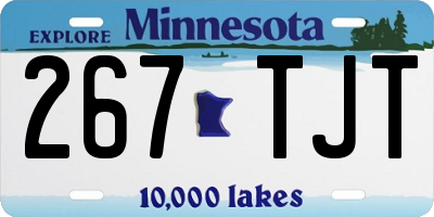 MN license plate 267TJT