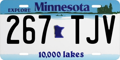 MN license plate 267TJV