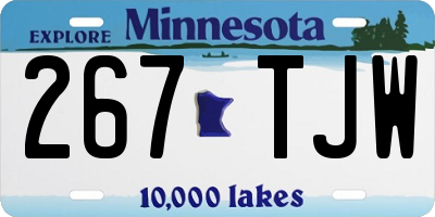 MN license plate 267TJW