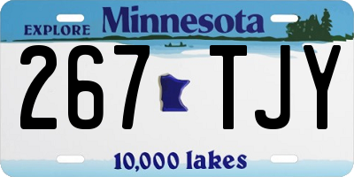 MN license plate 267TJY