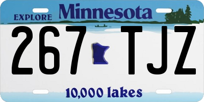 MN license plate 267TJZ