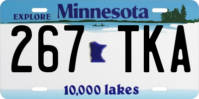 MN license plate 267TKA