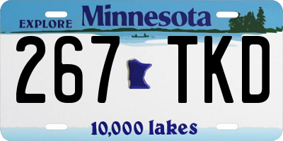 MN license plate 267TKD