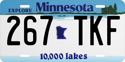 MN license plate 267TKF
