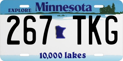 MN license plate 267TKG