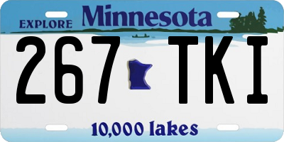 MN license plate 267TKI