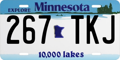MN license plate 267TKJ