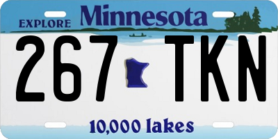 MN license plate 267TKN