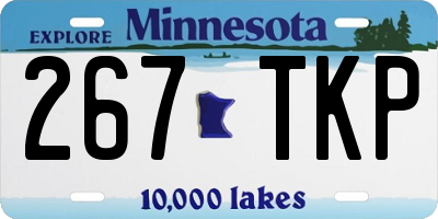 MN license plate 267TKP