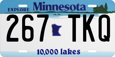 MN license plate 267TKQ