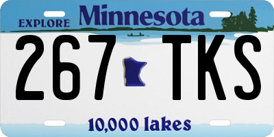 MN license plate 267TKS