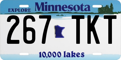 MN license plate 267TKT