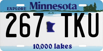 MN license plate 267TKU