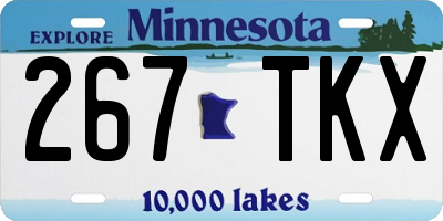 MN license plate 267TKX