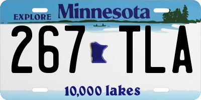 MN license plate 267TLA