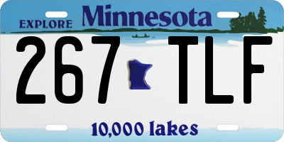 MN license plate 267TLF