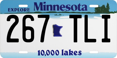 MN license plate 267TLI