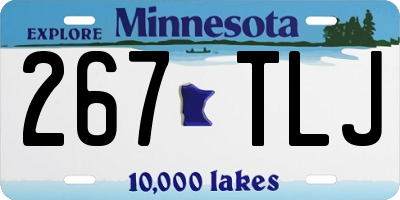 MN license plate 267TLJ