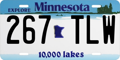 MN license plate 267TLW