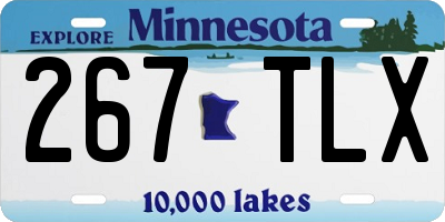 MN license plate 267TLX