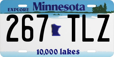 MN license plate 267TLZ