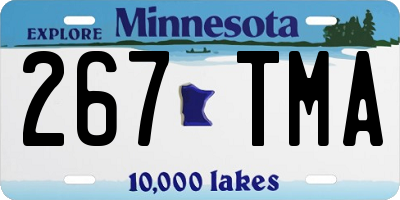 MN license plate 267TMA