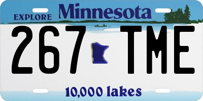 MN license plate 267TME